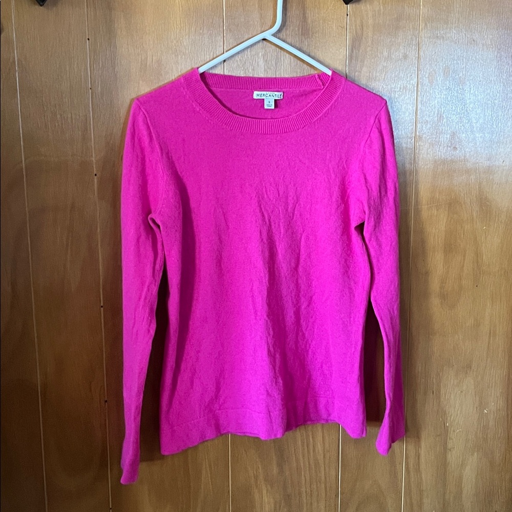 💞Bright pink J. Crew Mercantile sweater / women’s size small